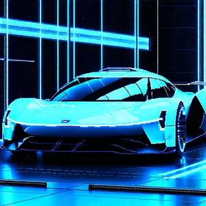 Innovative Electric Vehicle Design With Futuristic Parked