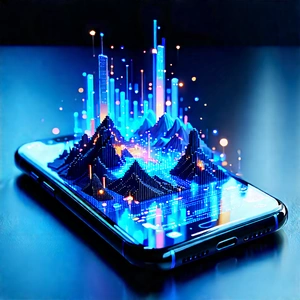 Smartphone With Data Visualization With Cell Phone