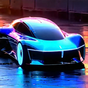 Innovative Electric Vehicle Design With Futuristic-looking Blue