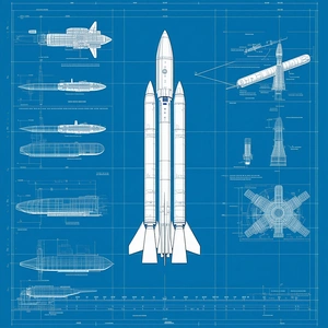 A Blue Diagram Shows A Space Shuttle And A Submarine