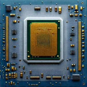 Close-up of microprocessor