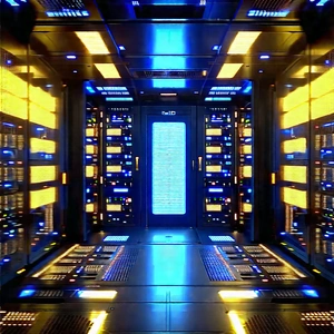 (futuristic:1.12) Server Room With Image, There