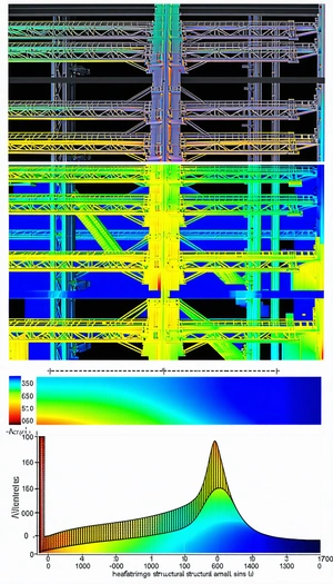 The Image Is A 3d Model Of A Large Structure, Possibly A Bridge Or A Building