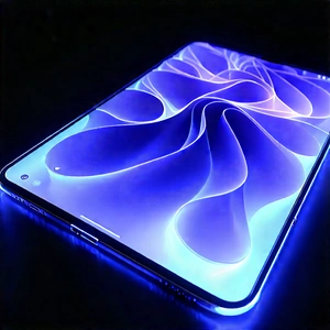Tablet With Glowing Screen With Cell Phone