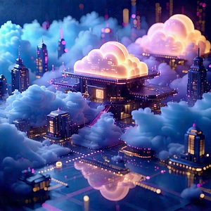 Cloud Computing Visualization With Image, There