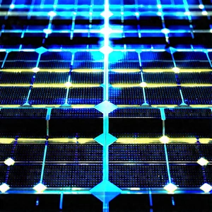 Solar panel with blue light (glow:1.3)