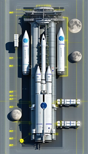 A Large White Space Shuttle Is Docked With A Smaller Space Shuttle