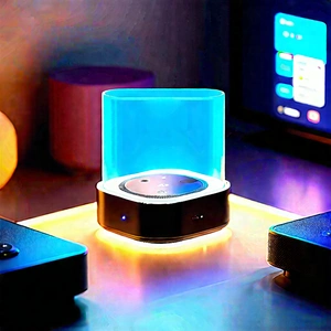 Smart home device with glowing screen