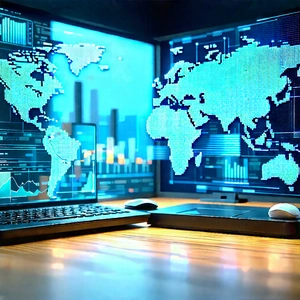 Financial technology in tech office