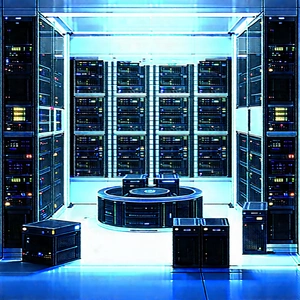 Futuristic Server Room With Image, There