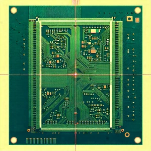 Circuit board with laser scanning