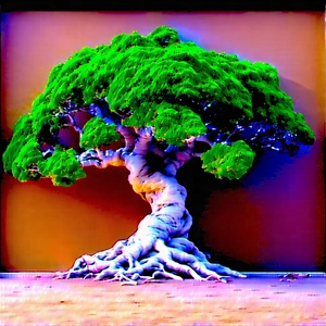 Nature Concept Art: Ancient (tree:1.12) in rocky terrain