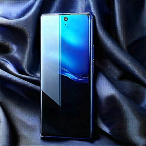 Smartphone With Digital Artwork With Blue Cell