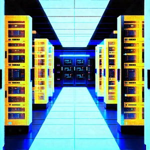 Futuristic Server Room With Image, There