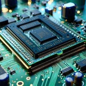 Tech Product Photography: Close-up of memory module