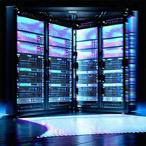 Server rack with holographic projection