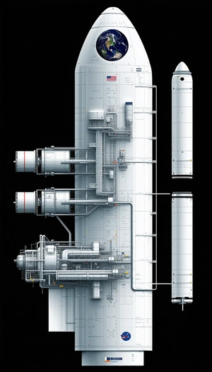 A Large White Structure Is Shown In A Black And White Drawing