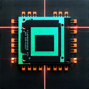 Microchip with laser scanning