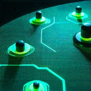 Close-up of sensor array