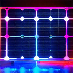 Solar Panel With Neon Accents With Solar Panel