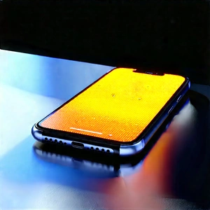 Smartphone With Glowing Screen With Cell Phone