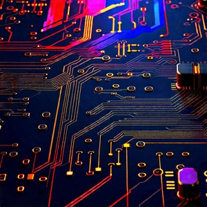 Close-up of electronic circuit