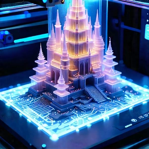 3d printer with holographic projection