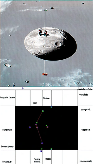 A Spacecraft Flying Through The Air, With A Large Planet Visible In The Background