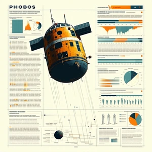 large orange spacecraft shown poster