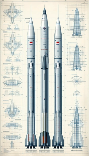 drawing rocket shown