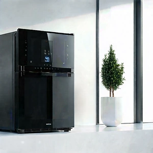 Innovative Smart Appliance Design With Black Refrigerator