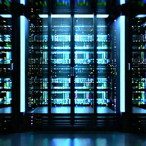 Server rack with digital particles