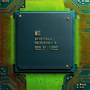 Close-up of microprocessor