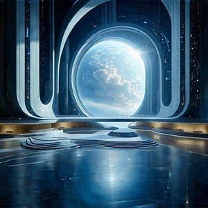 Futuristic Innovation Hub With Image, There