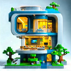 (futuristic:1.17) smart home