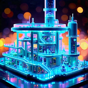 (futuristic:1.11) Research Laboratory With Futuristic Building