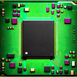 Close-up of microprocessor
