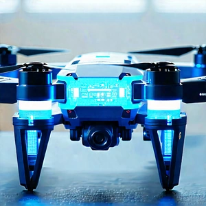 Drone with glowing screen
