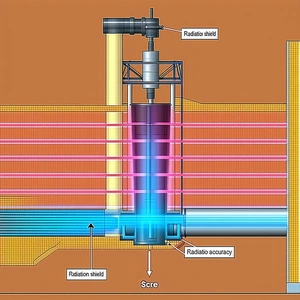 A Large, Cylindrical Structure With A Blue And Yellow Color Scheme