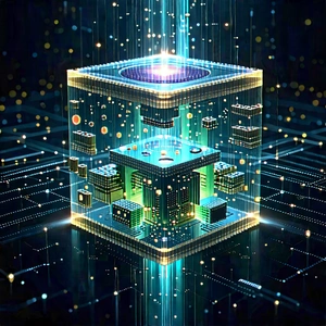 Quantum computer with data streams