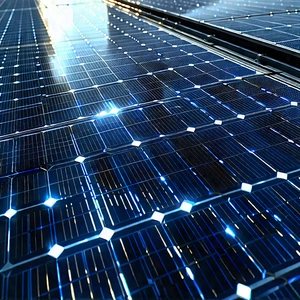 Solar panel with holographic projection