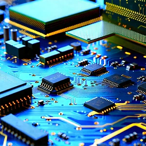 Close-up of electronic circuit
