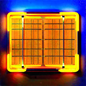 Solar Panel With Neon Accents With Close-up Solar