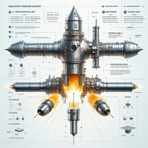 A Large Spacecraft Is Shown In A Diagram, With Various Parts Labeled