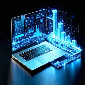 Laptop with holographic display