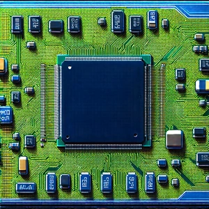 Close-up of microprocessor
