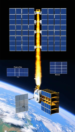 A Spacecraft With A Long Tail, Flying Through The Sky