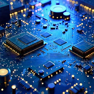 Circuit board with digital particles