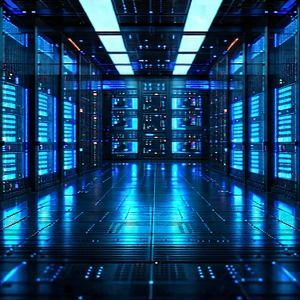 Futuristic Server Room With Image, There