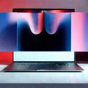 Laptop With Data Visualization With Laptop Computer
